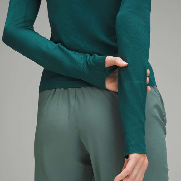 (0186) Lululemon Swiftly Tech Long-Sleeve Shirt 2.0 *Race Length Storm Teal Sz 2 - Picture 4 of 7
